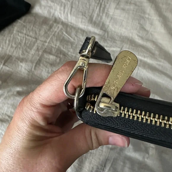 Michael Kors Black Wristlet with Gold Accents - Picture 3 of 5